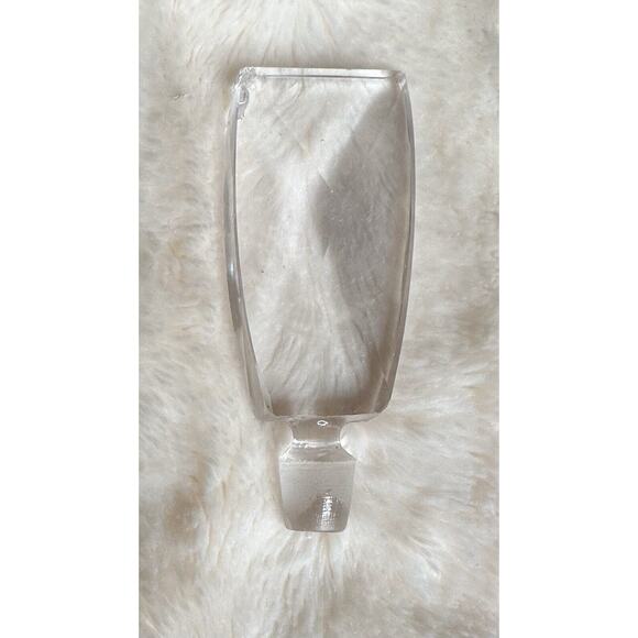 Set of 2 Crystal Lead Cut Clear Glass Perfume Bottles with Stoppers Vanity Decor - Picture 10 of 16